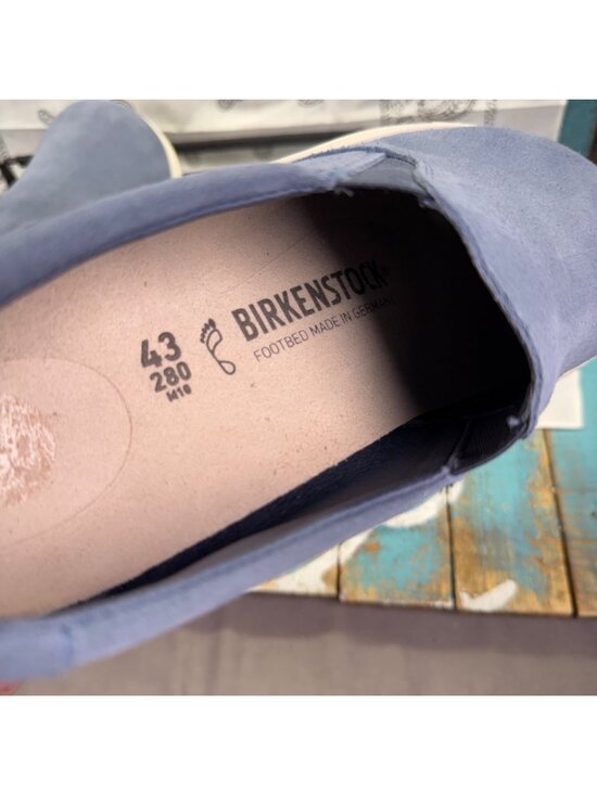 NEW Birkenstock Oswego Men EU43/US10 Baby Blue Suede Slip On Shoes Casual Loafer main image 8